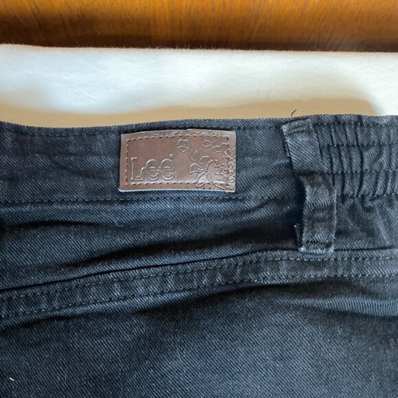 Lee Side Elastic Relaxed Fit 14 Medium Cotton Blend Black Jeans - Picture 9 of 10